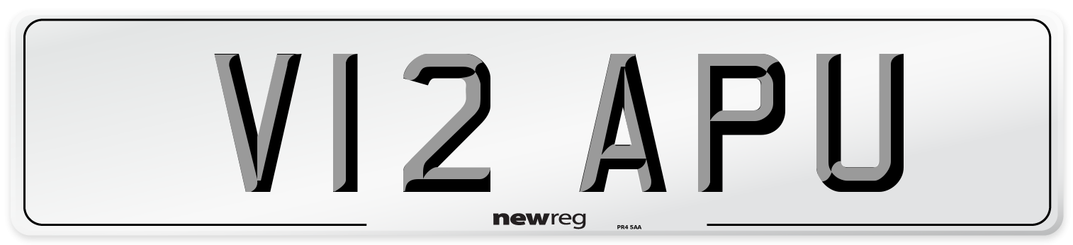 V12 APU Number Plate from New Reg
